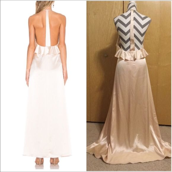 Ruffle Halter Gown  JILL JILL STUART - Picture 4 of 8